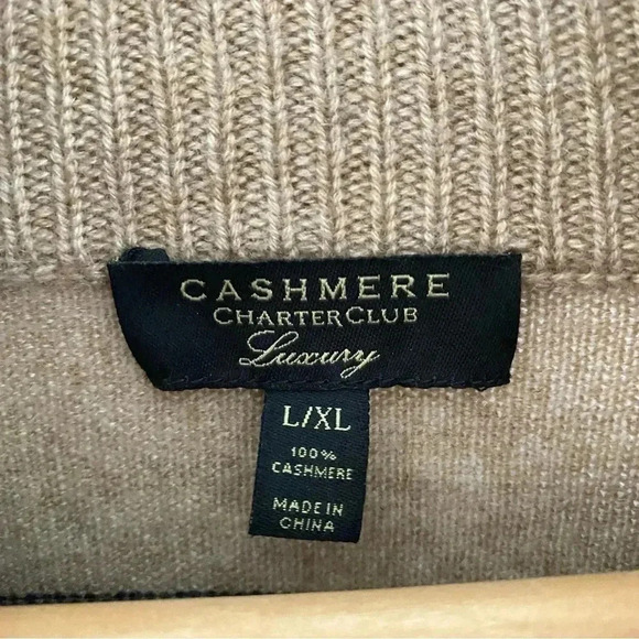 CHARTER CLUB Cashmere Poncho Striped L/XL - Picture 4 of 8